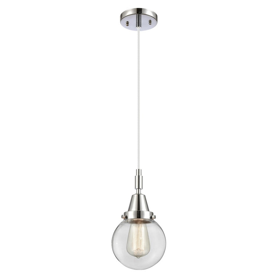 Innovations Caden Beacon 6" Cord Mini Pendant, Chrome/Clear - 447-1P-PC-G202-6