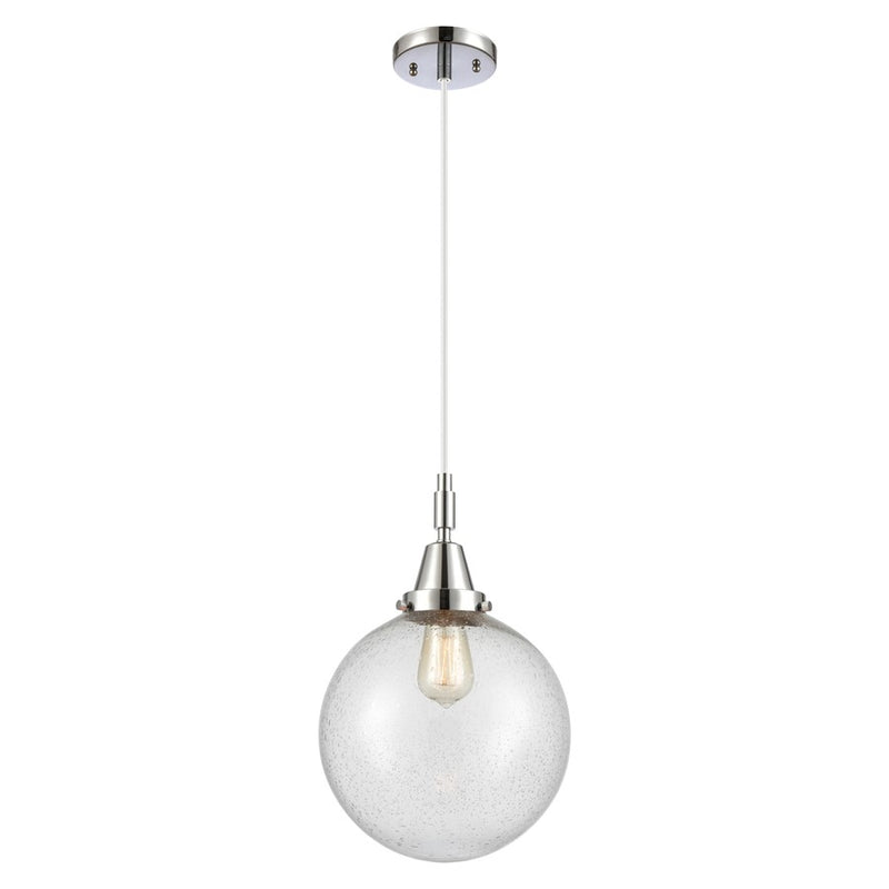 Innovations Caden Beacon 10" Cord Mini Pendant, Chrome/Seedy - 447-1P-PC-G204-10