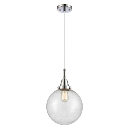 Innovations Caden Beacon 10" Cord Mini Pendant, Chrome/Seedy - 447-1P-PC-G204-10