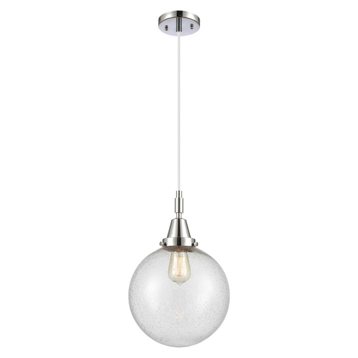 Innovations Caden Beacon 10" Cord Mini Pendant, Chrome/Seedy - 447-1P-PC-G204-10