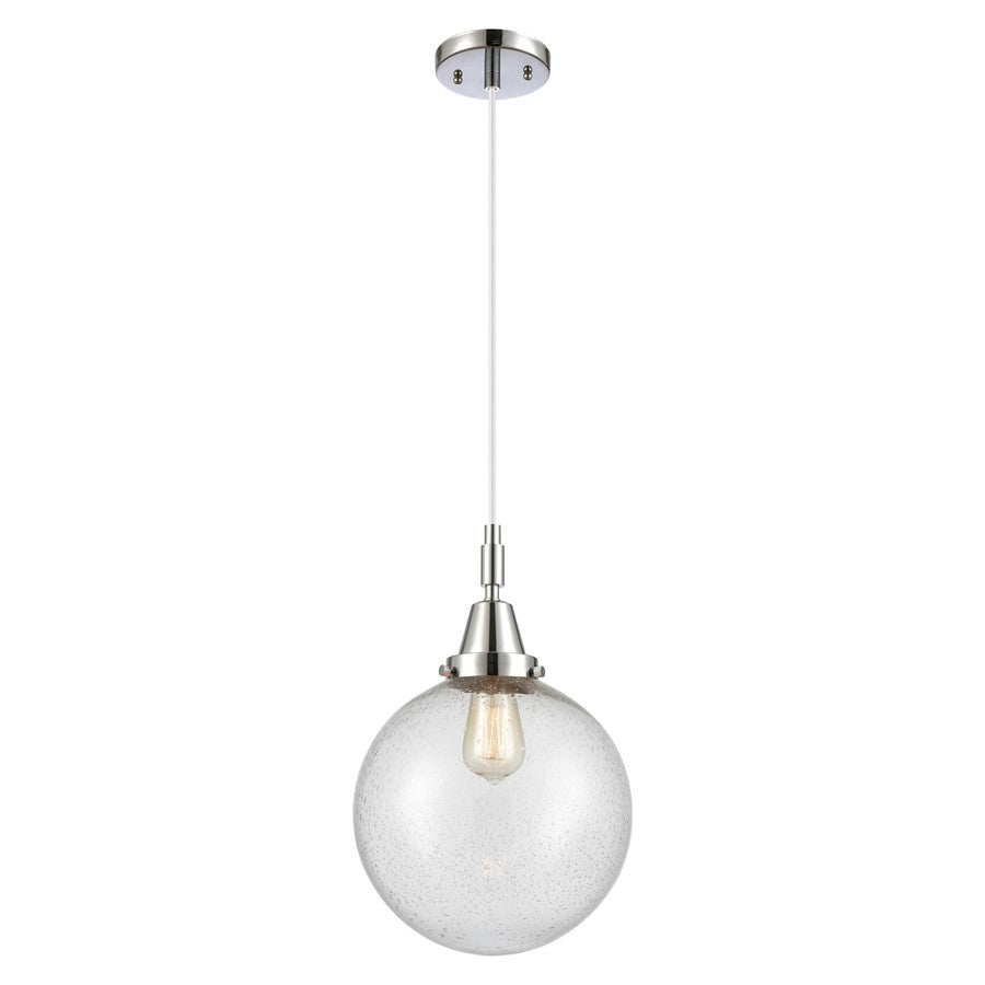 Innovations Caden Beacon 10" Cord Mini Pendant, Chrome/Seedy - 447-1P-PC-G204-10