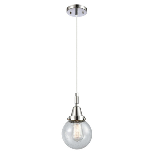 Innovations Caden Beacon 6" Cord Mini Pendant, Chrome/Seedy - 447-1P-PC-G204-6