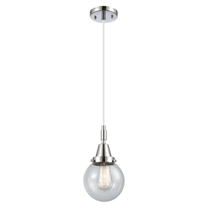 Innovations Caden Beacon 6" Cord Mini Pendant, Chrome/Seedy - 447-1P-PC-G204-6
