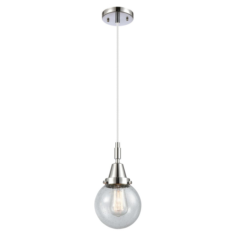 Innovations Caden Beacon 6" Cord Mini Pendant, Chrome/Seedy - 447-1P-PC-G204-6