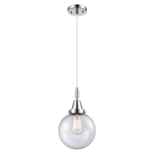 Innovations Caden Beacon 8" Cord Mini Pendant, Chrome/Seedy - 447-1P-PC-G204-8