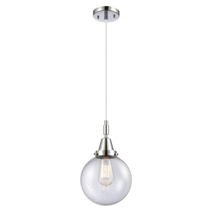 Innovations Caden Beacon 8" Cord Mini Pendant, Chrome/Seedy - 447-1P-PC-G204-8
