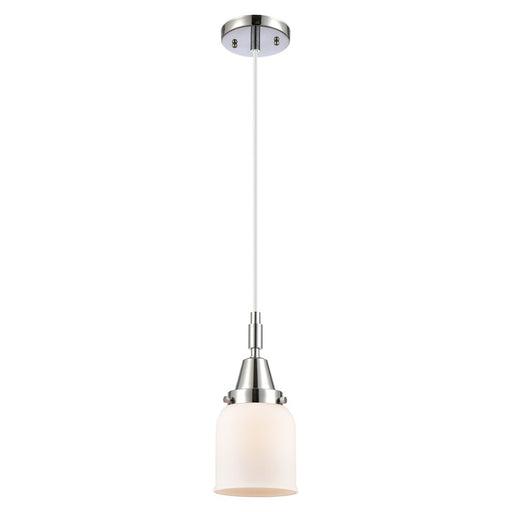Innovations Caden Bell 1Lt 5" Cord Mini Pendant, Chrome/White - 447-1P-PC-G51