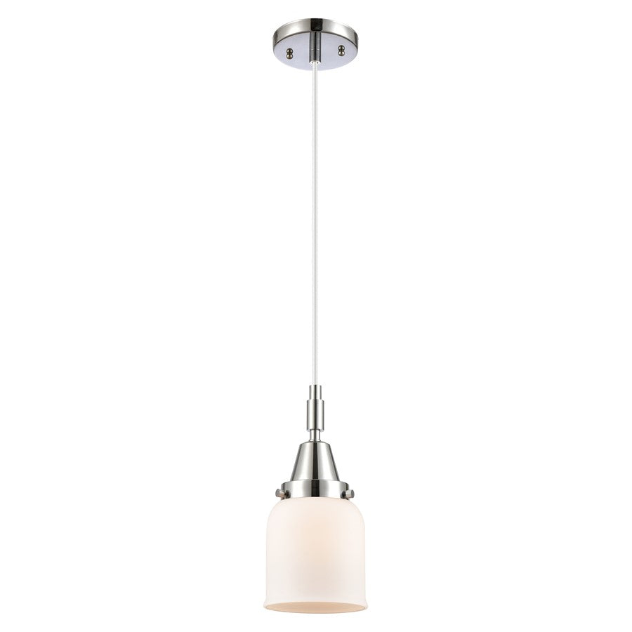 Innovations Caden Bell 1Lt 5" Cord Mini Pendant, Chrome/White - 447-1P-PC-G51