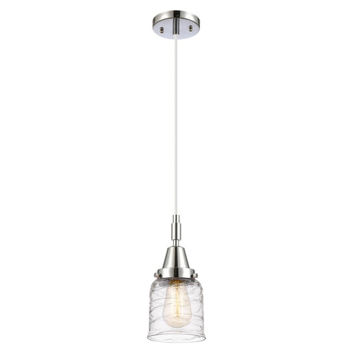 Innovations Caden Bell 5" Cord Mini Pendant, Chrome/Clear Deco - 447-1P-PC-G513