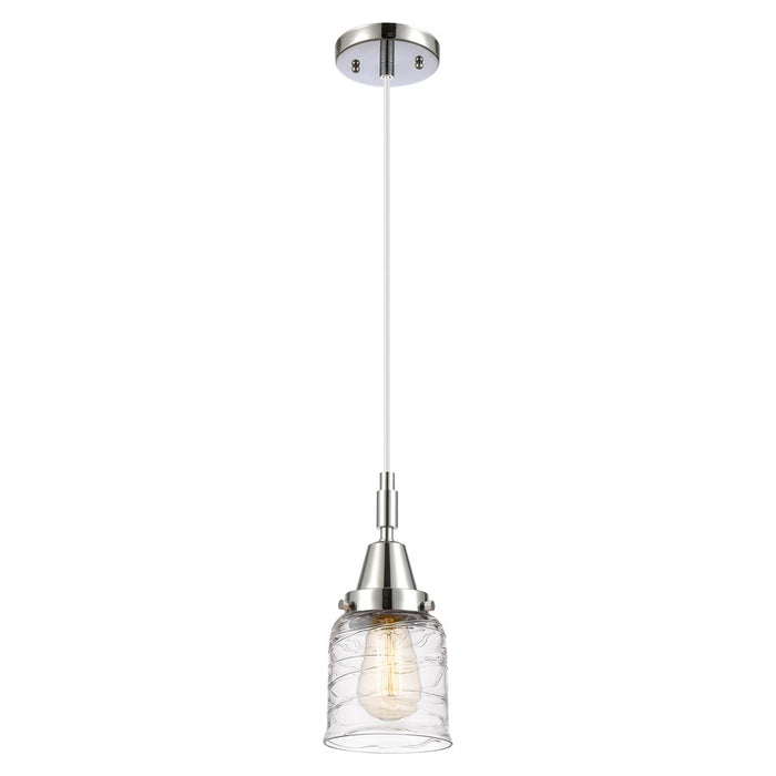 Innovations Caden Bell 5" Cord Mini Pendant, Chrome/Clear Deco - 447-1P-PC-G513