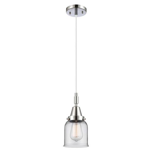 Innovations Caden Bell 1Lt 5" Cord Mini Pendant, Chrome/Clear - 447-1P-PC-G52