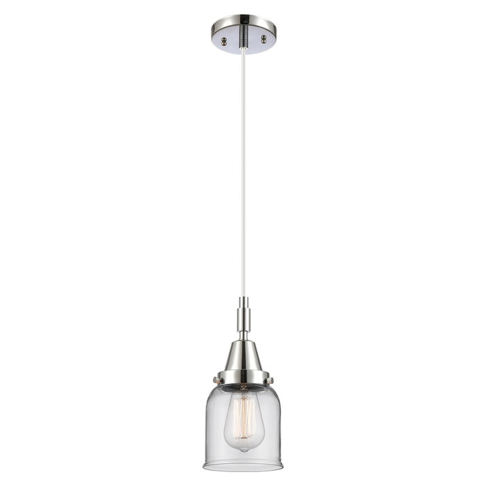 Innovations Caden Bell 1Lt 5" Cord Mini Pendant, Chrome/Clear - 447-1P-PC-G52