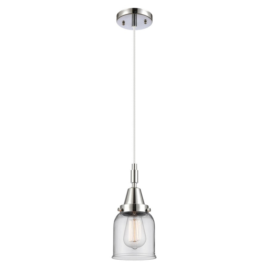 Innovations Caden Bell 1Lt 5" Cord Mini Pendant, Chrome/Clear - 447-1P-PC-G52