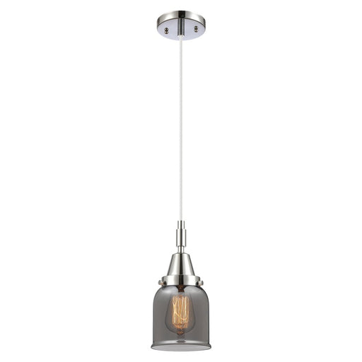Innovations Caden Bell 1Lt 5" Cord Mini Pendant, Chrome/Smoke - 447-1P-PC-G53
