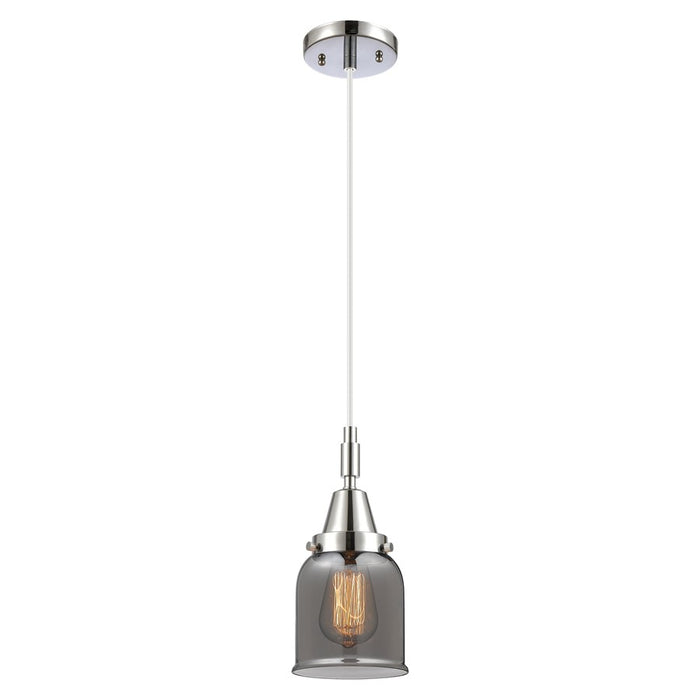 Innovations Caden Bell 1Lt 5" Cord Mini Pendant, Chrome/Smoke - 447-1P-PC-G53