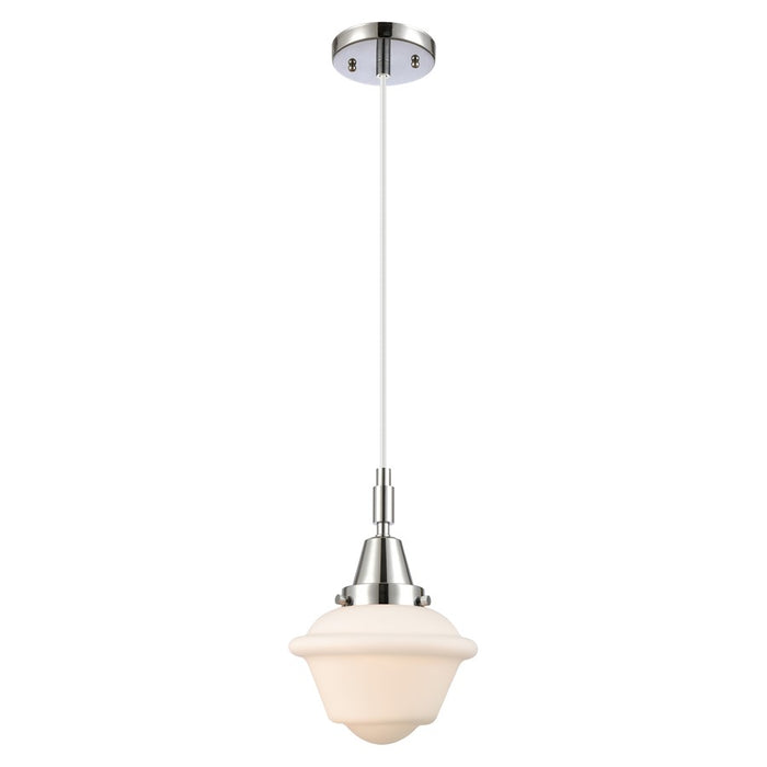 Innovations Caden Oxford 1Lt 7" Cord Mini Pendant, Chrome/White - 447-1P-PC-G531