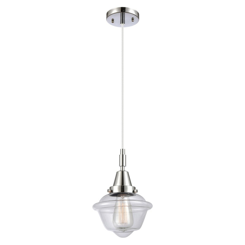 Innovations Caden Oxford 1Lt 7" Cord Mini Pendant, Chrome/Clear - 447-1P-PC-G532