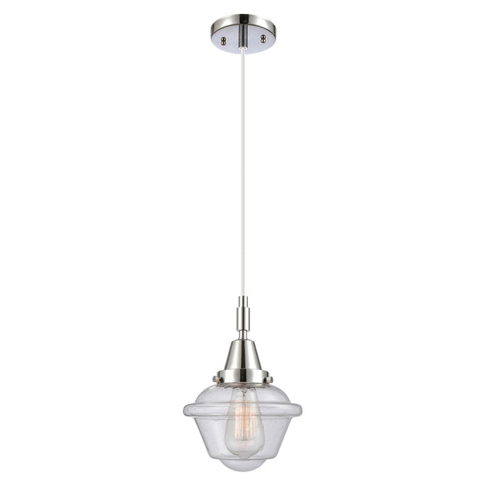 Innovations Caden Oxford 1Lt 7" Cord Mini Pendant, Chrome/Seedy - 447-1P-PC-G534