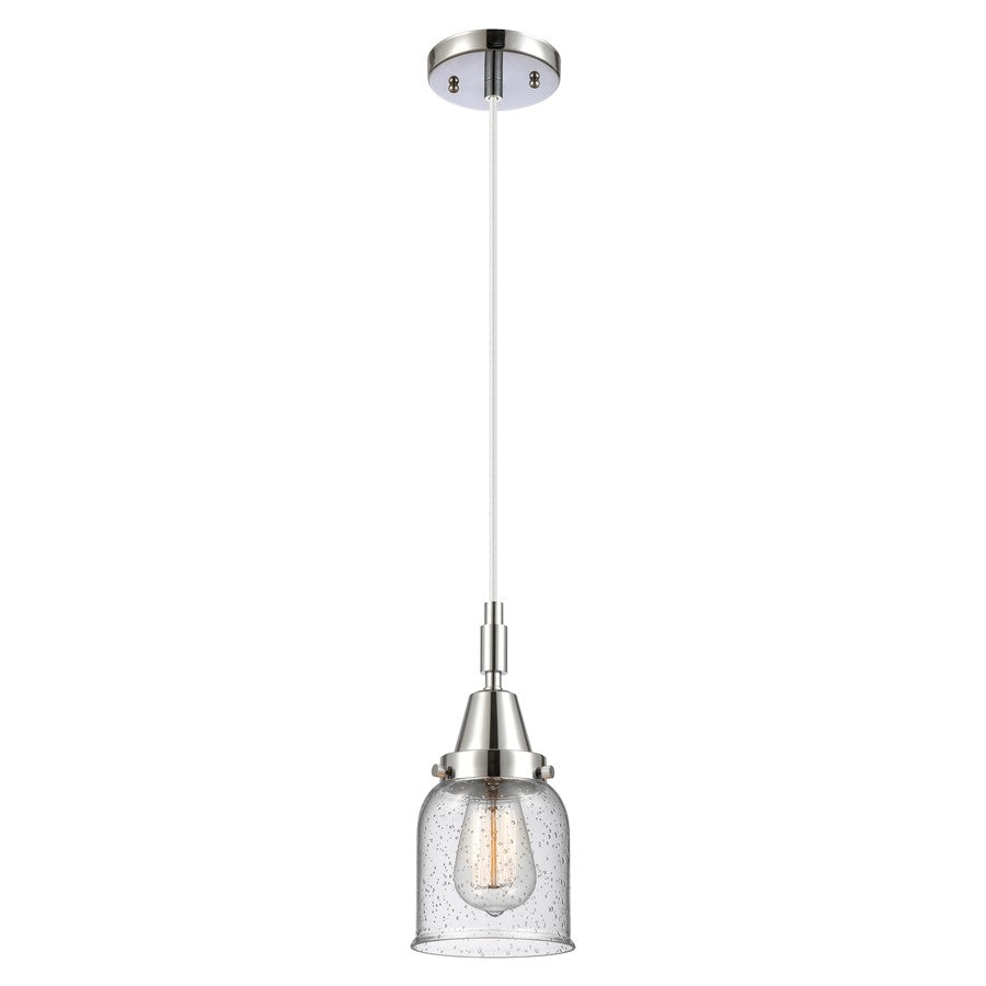 Innovations Caden Bell 1Lt 5" Cord Mini Pendant, Chrome/Seedy