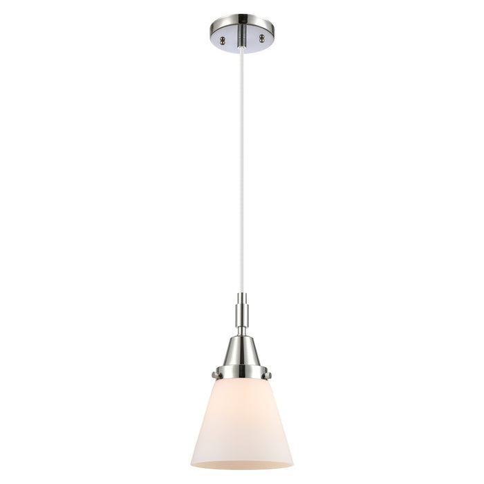 Innovations Caden Cone 1Lt 6" Cord Mini Pendant, Chrome/White - 447-1P-PC-G61