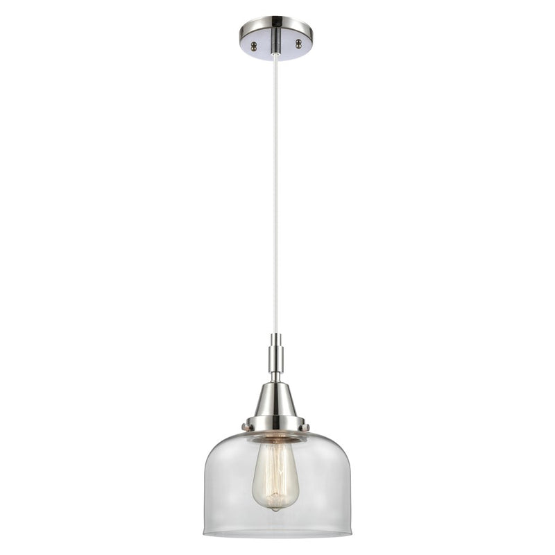 Innovations Caden Bell 1Lt 8" Cord Mini Pendant, Chrome/Clear - 447-1P-PC-G72