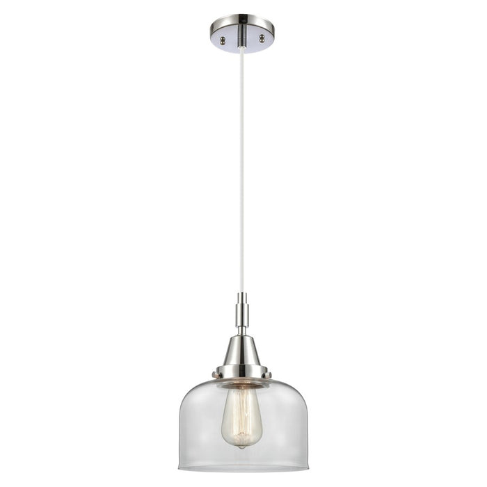 Innovations Caden Bell 1Lt 8" Cord Mini Pendant, Chrome/Clear - 447-1P-PC-G72