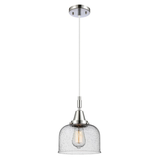 Innovations Caden Bell 1Lt 8" Cord Mini Pendant, Chrome/Seedy - 447-1P-PC-G74