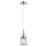 Innovations Caden Canton 5" Cord Mini Pendant, PN/Clear - 447-1P-PN-G182S