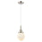 Innovations Caden Beacon 6" Cord Mini Pendant, PN/White - 447-1P-PN-G201-6