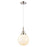 Innovations Caden Beacon 8" Cord Mini Pendant, PN/White - 447-1P-PN-G201-8