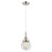 Innovations Caden Beacon 6" Cord Mini Pendant, PN/Clear - 447-1P-PN-G202-6