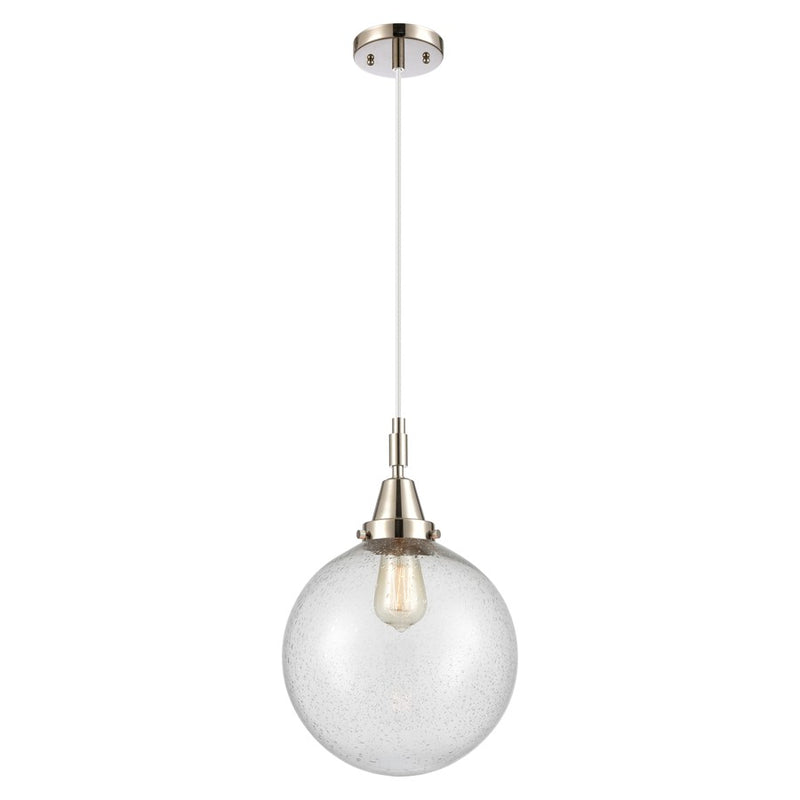 Innovations Caden Beacon 10" Cord Mini Pendant, PN/Seedy - 447-1P-PN-G204-10