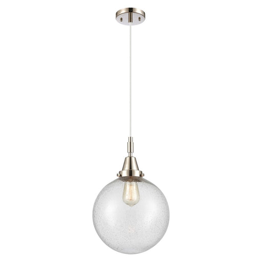 Innovations Caden Beacon 10" Cord Mini Pendant, PN/Seedy - 447-1P-PN-G204-10