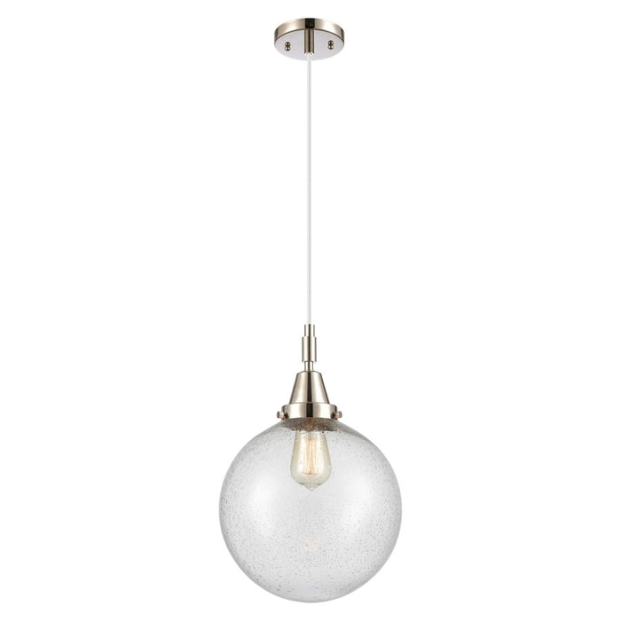 Innovations Caden Beacon 10" Cord Mini Pendant, PN/Seedy - 447-1P-PN-G204-10