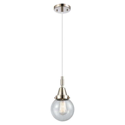 Innovations Caden Beacon 6" Cord Mini Pendant, PN/Seedy - 447-1P-PN-G204-6