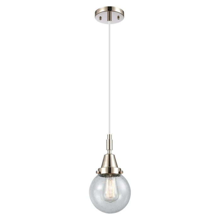 Innovations Caden Beacon 6" Cord Mini Pendant, PN/Seedy - 447-1P-PN-G204-6