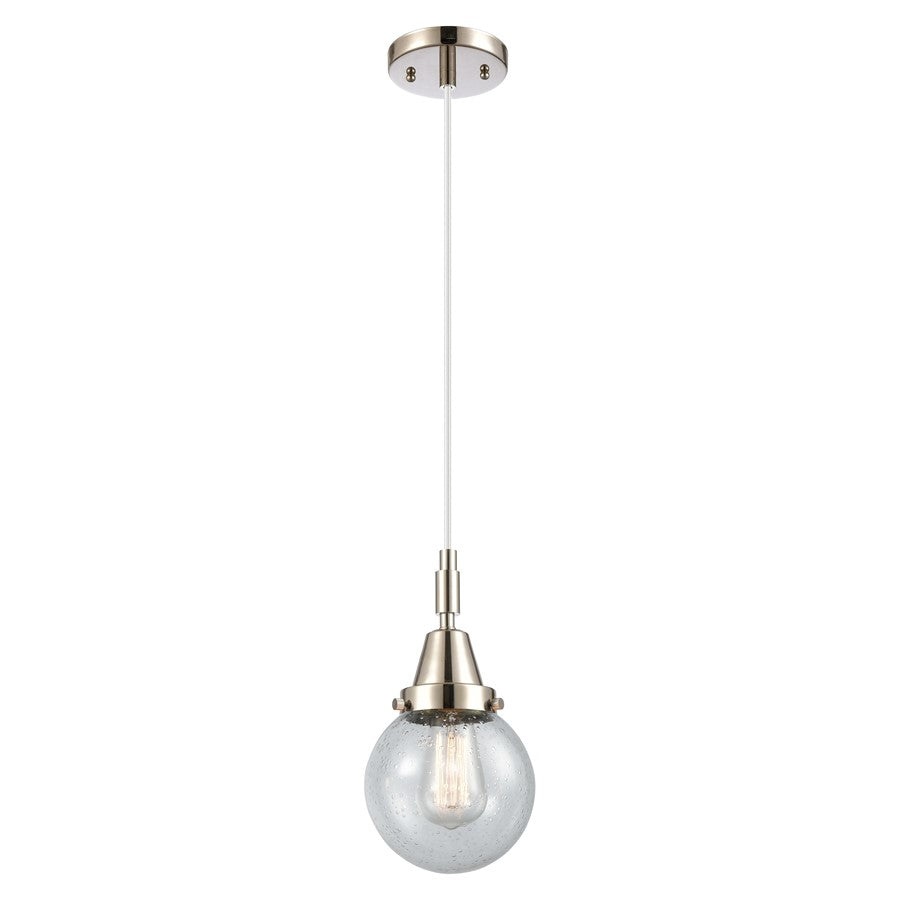 Innovations Caden Beacon 6" Cord Mini Pendant, PN/Seedy - 447-1P-PN-G204-6