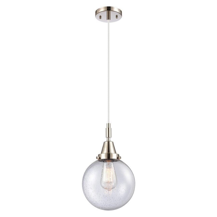 Innovations Caden Beacon 8" Cord Mini Pendant, PN/Seedy - 447-1P-PN-G204-8