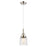 Innovations Caden Bell 5" Cord Mini Pendant, PN/Clear Deco - 447-1P-PN-G513