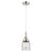 Innovations Caden Bell 5" Cord Mini Pendant, PN/Clear - 447-1P-PN-G52