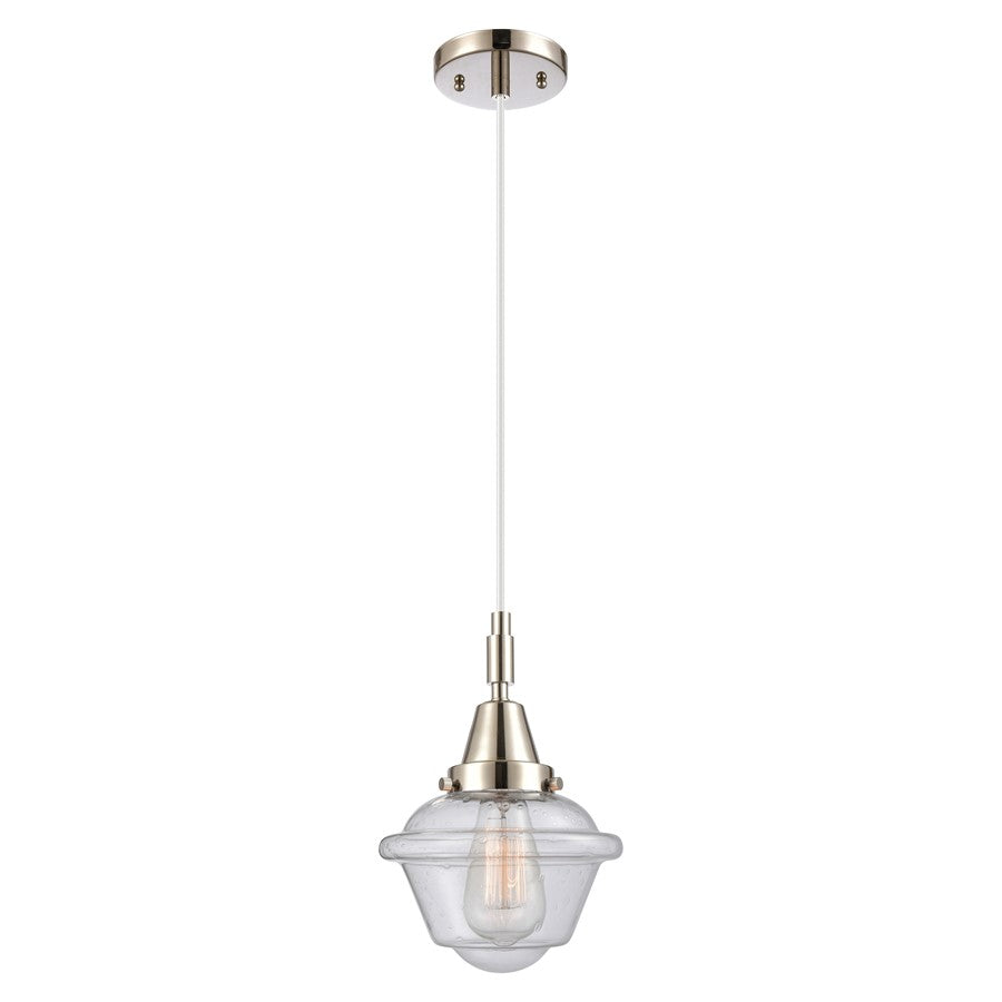 Innovations Caden Oxford 7" Cord Mini Pendant, PN/Seedy - 447-1P-PN-G534
