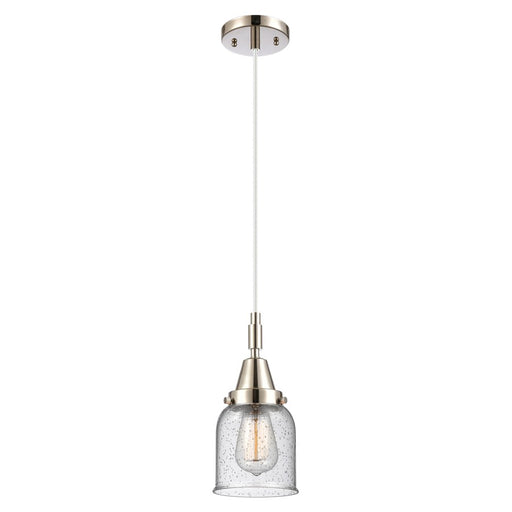 Innovations Caden Bell 5" Cord Mini Pendant, PN/Seedy - 447-1P-PN-G54