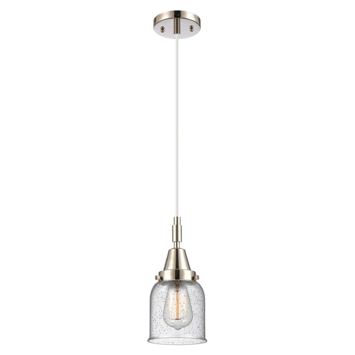 Innovations Caden Bell 5" Cord Mini Pendant, PN/Seedy - 447-1P-PN-G54