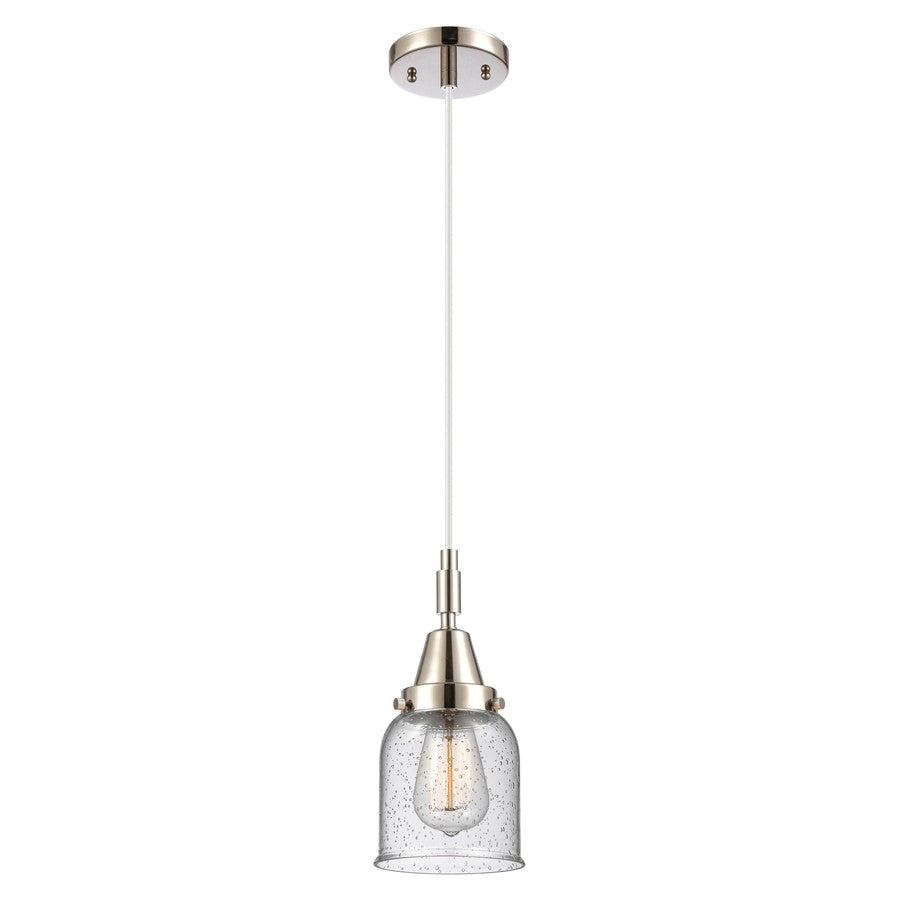 Innovations Caden Bell 5" Cord Mini Pendant, PN/Seedy - 447-1P-PN-G54