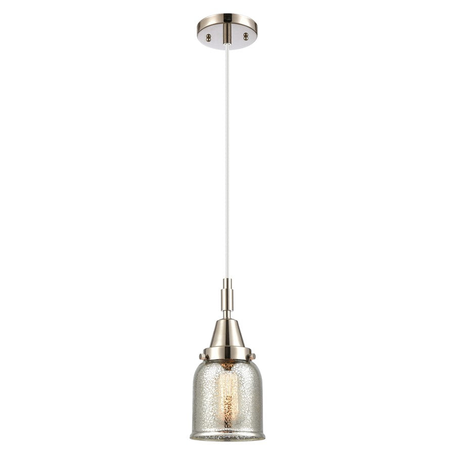 Innovations Caden Bell 5" Cord Mini Pendant, PN/Silver - 447-1P-PN-G58
