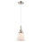 Innovations Caden Cone 6" Cord Mini Pendant, PN/White - 447-1P-PN-G61