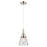 Innovations Caden Cone 6" Cord Mini Pendant, PN/Clear - 447-1P-PN-G62