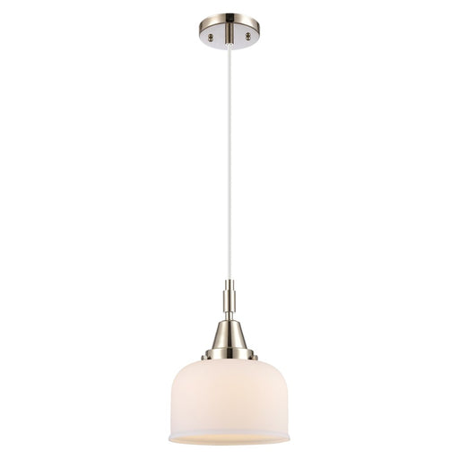 Innovations Caden Bell 8" Cord Mini Pendant, PN/White - 447-1P-PN-G71