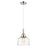 Innovations Caden Bell 8" Cord Mini Pendant, PN/Clear Deco - 447-1P-PN-G713