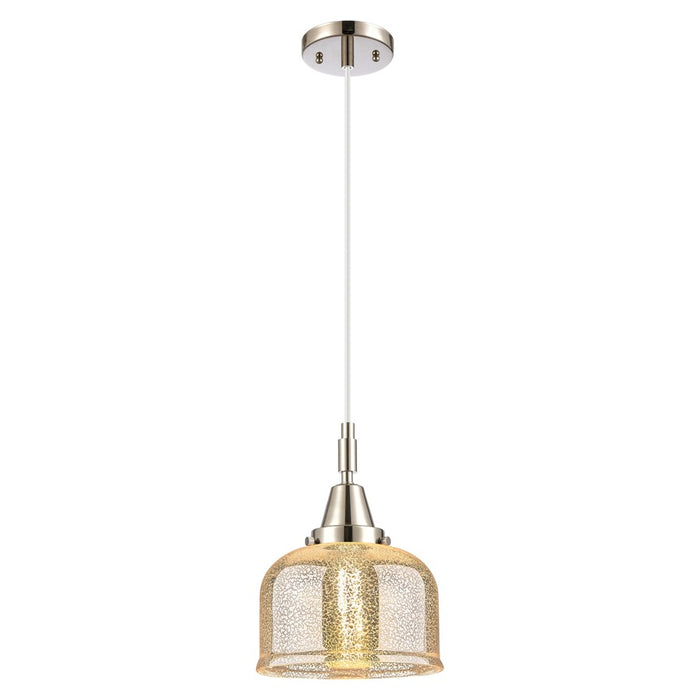 Innovations Caden Bell 8" Cord Mini Pendant, PN/Silver - 447-1P-PN-G78